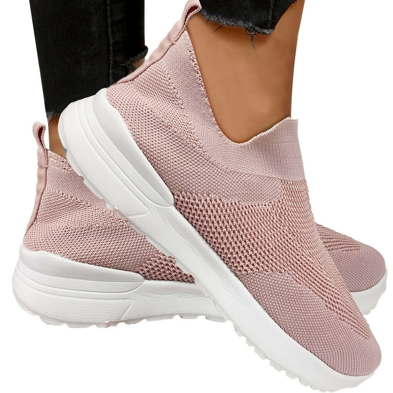 NOKIO Women S Running Shoes With A Sock Like Fit Women S Flexible Athletic Shoes Women S Supportive Workout Shoes Ladies Shoes Lightweight Breathable