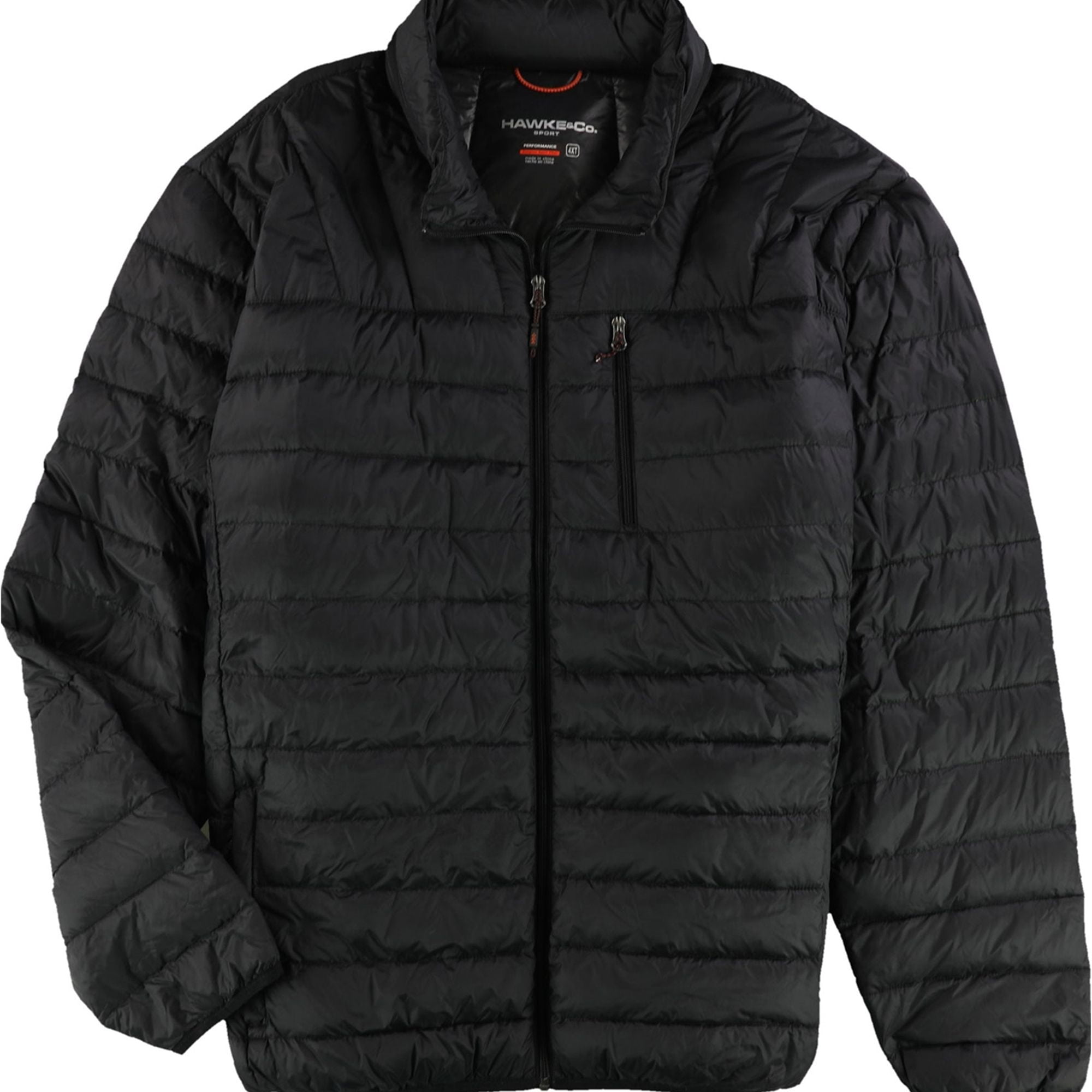 Hawke & Co Mens Sherpa-Lined Puffer Jacket Black Size Large