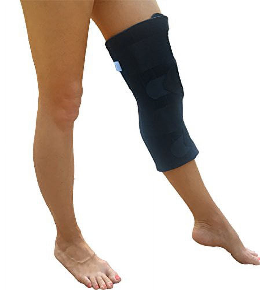 24" Alpha Medical Trim and Wrap Knee Immobilizer and Support Brace With Comfort Foam And EZ-Close Elastic Straps. Made in USA