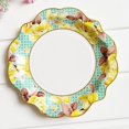 thumbnail image 1 of Assiette en Papier en Porcelaine Bleue et Blanche Yazoeia, Assiette Rétro pour Fête, Assiette en Dentelle pour Mariage, Assiette de Souper Festive, Jetable CJC912-147980, 1 of 5