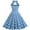 Blue, variant on IROINNID Women's A-Line Dress Fashion Summer Retro Wave Halter Sleeveless Dew Belt Gorgeous Mini Dress V-Neck Empire Waist Dress