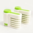 thumbnail image 4 of 5pairs Bread Kitchen Stratification Cutting Bakeware Tool Leveler Fixator Cut Slicing Green Slicer Layer Accessories Plastic Shopgreen Layers for Toast Cutter Cake Slice Pastry, 4 of 5