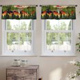 thumbnail image 2 of LALILO Kitchen Curtain Valance Forest Fire Burnt Rod Pocket Window Curtain 52"x 18" Set of 2, 2 of 6