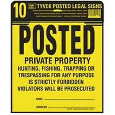 UPC 029069031619 product image for 10PK 12x12 Tyvek Sign | upcitemdb.com