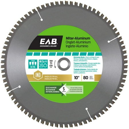 

Exchange-A-Blade 1019322 10 in. x 80 Teeth Metal Cutting Miter Aluminum Industrial Recyclable Exchangeable Saw Blade