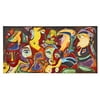 Majestic Mirror Colorful Tribal Faces Mixed Media Painting Print Plaque
