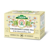Tadin Herb & Tea Co. Chamomile & Anise Herbal Tea, Caffeine Free, 24 Tea Bags, Pack of 6