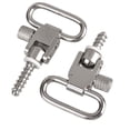 thumbnail image 2 of Paquete de 2 correas de hombro de 1 pulgada con hebilla de anillo, kit de pernos de montaje giratorio plateado, 2 of 4
