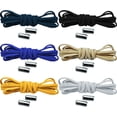 thumbnail image 1 of pares de cordones elásticos con cierre de metal Cordones elásticos sin corbata Cordones con cierre de metal Cordones con botones de metal Cordones para zapatillas, 1 of 5