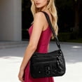 thumbnail image 4 of BadPiggies Crossbody Bag for Women Pocketbooks Soft PU Leather Purses and Handbags Multi Pocket Shoulder Bags - Black, 4 of 9