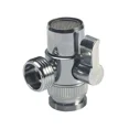 thumbnail image 3 of Faucet Valve Diverter Sink Valve Water Tap Splitter Adapter For Washing Machine. (silver)(1pcs), 3 of 5