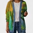 thumbnail image 3 of Zefriona Womens Printed Long Sleeve Jacket Casual Button Down Lightweight Layering Jean Coat Multicolor Size M, 3 of 4