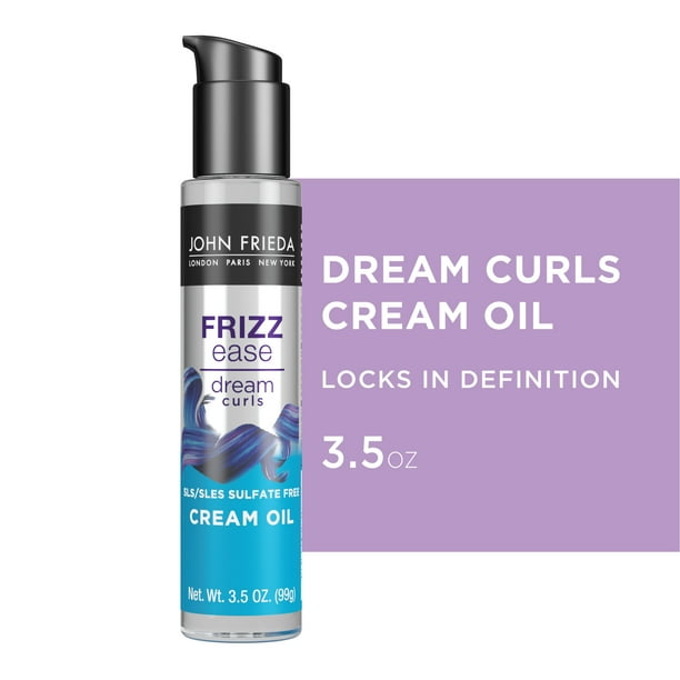 John Frieda Anti Frizz, Frizz Ease Dream Curls with Rosehip Oil, SLS/SLES  Sulfate Free Cremé Oil,  fl oz 