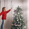 thumbnail image 5 of Decoración de la copa del árbol de la estrella del alambre santo del primero del árbol de navidad del metal con las lentejuelas, 5 of 5
