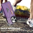 thumbnail image 3 of Nalacover for iPhone 16 Pro Max Zipper Wallet Case,Luxury PU Leather Back Soft TPU Magnetic Buckle Flip Card Pocket Shockproof Slim Cover with Adjustable Crossbody Shoulder Strap,Purple, 3 of 8