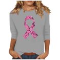 thumbnail image 2 of Jienlioq Hauts à Manches Longues pour Femmes T-Shirt à Manches 3/4 à Col Rond Imprimé pour Festival de Poitrine Décontracté et Ample pour Femmes Offres Cyberlundi, 2 of 4