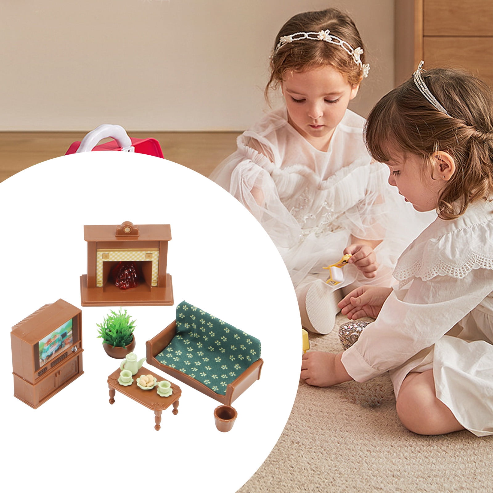 TAKIHON Ensemble De Meubles Pour Maison De Poupée, Salle De Bain, C