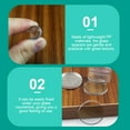 thumbnail image 4 of Shisuyan Pare-Chocs en Verre Rond Transparent 30 Pcs 0.8X0.8X0.1In, 4 of 9