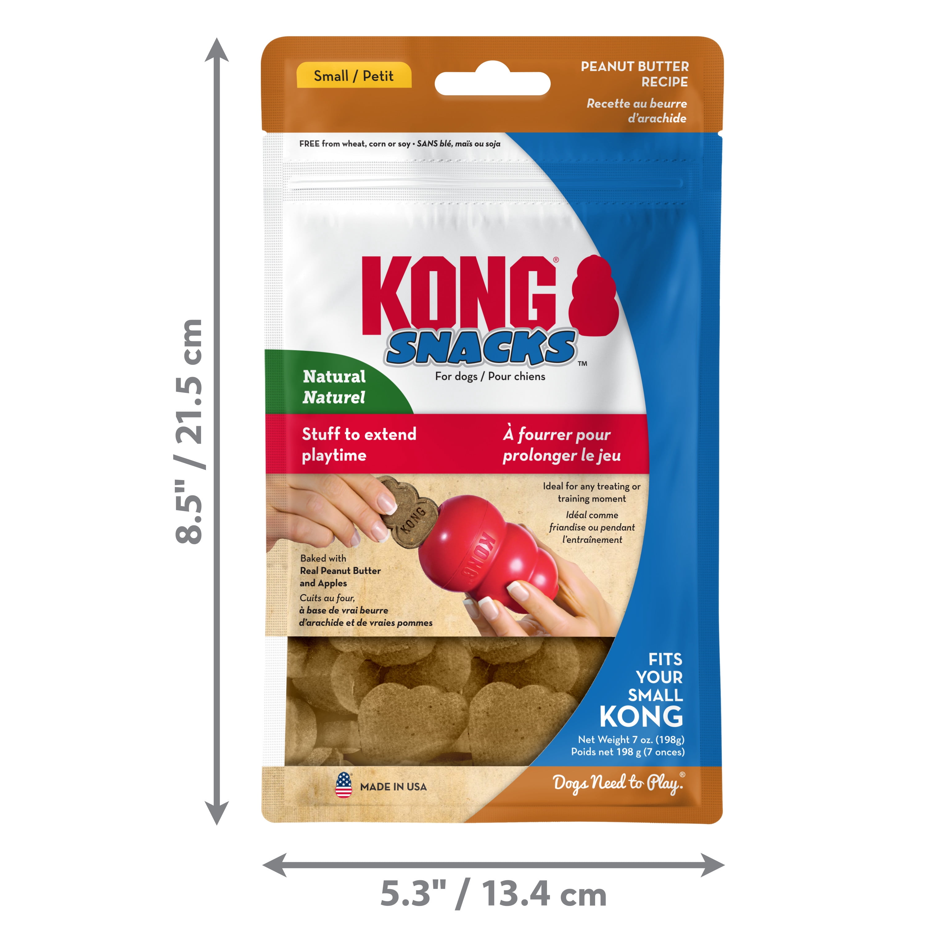 KONG® Snacks Natural Dog Treats, Peanut Butter, Small