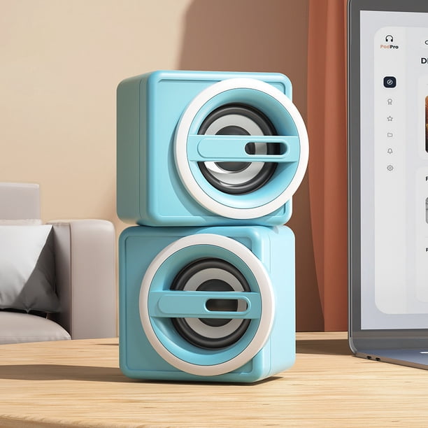 Pisexur Electrónica para Hombres Mini Caja de Sonido de Escritorio Portátil de Escritorio Subwoofer USB Altavoz de Regalo Electrónica para Niños, Organizador de Electrónica