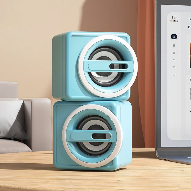 Lksixu Desktop Mini Soundbox Desktop Laptop USB Subwoofer Gift Speaker Wired Speaking Electronics for Home Office School