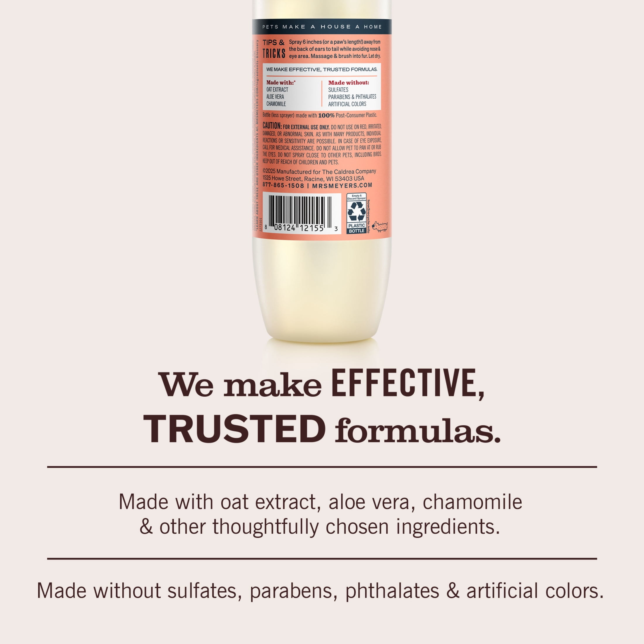 Mrs. Meyer's Clean Day Dog Deodorizing Spray, White Peach Scent, 8oz