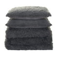 thumbnail image 2 of Sweet Home Collection Long Faux Fur Plush 3-Piece Microfiber Comforter Bedding Set- Dark Gray, King, 2 of 4