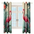 thumbnail image 4 of Flamingo Love in Paradise-3 Luxury Window Curtains Blinds for Living Room Kids Bedroom Bathroom Kicthen Door Home Decor 2 Panels, 4 of 6