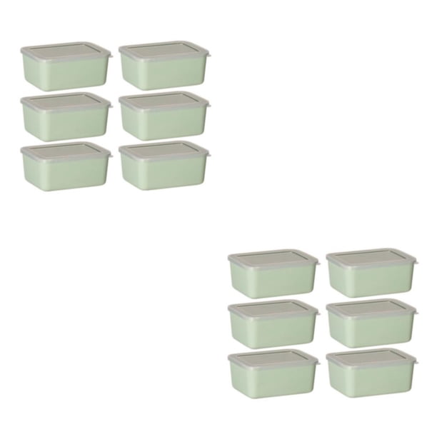 Recipiente de Plástico de Grado Alimenticio Billuyoard con Tapa Transparente Verde 6 Piezas