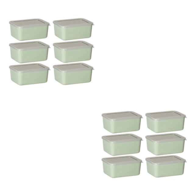 Recipiente de Plástico de Grado Alimenticio Billuyoard con Tapa Transparente Verde 6 Piezas