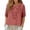 *Red, variant on ClodeEU Women's Summer Short Sleeve Round Neck Cotton Linen Shirts,Retro Embroidered Boho Blouse Tops Pink,Womens Plus L