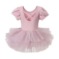thumbnail image 4 of Bainana Child Girls Dress Ballet With Mesh Skirt And Back Rhinestone Detail Short Sleeve Tutu Leotard For Dance Performance Little Kids Cute Fashion Modern Fit Dresses Pink1 Size 5-6 Years, 4 of 8