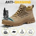 thumbnail image 2 of Steel Toe Boots for Men Indestructible Steel Toe Shoes Breathable High Top Work Boots for Men Lightweight Safety Shoes Non Slip Work Shoes, 2 of 6