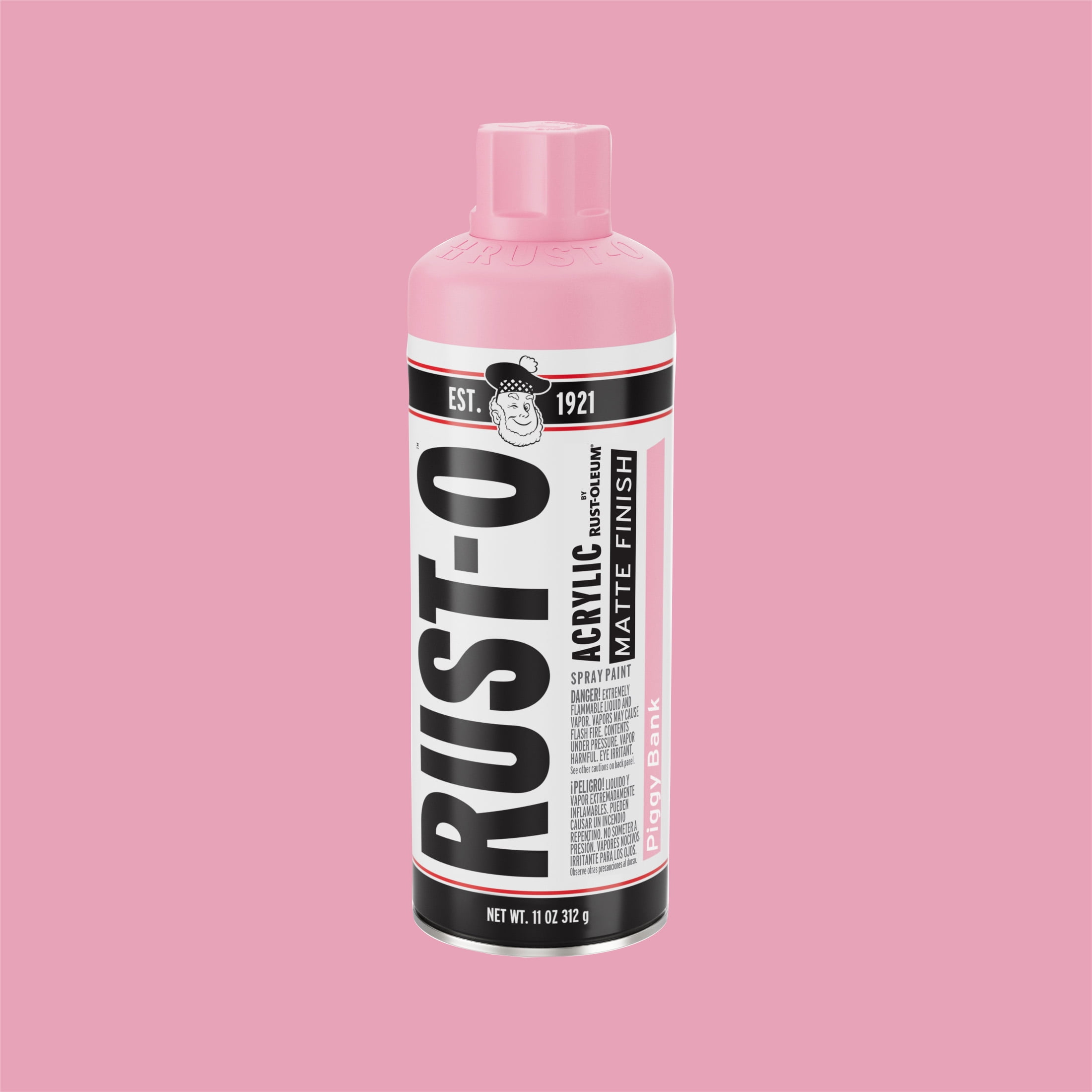 (6 pack) Piggy Bank, Rust-Oleum Rust-O Acrylic Matte Spray Paint-392214, 11 oz
