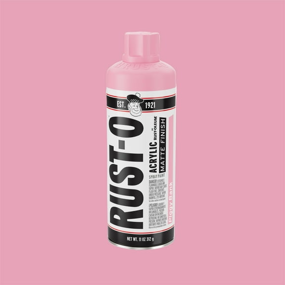 Piggy Bank, Rust-Oleum Rust-O Acrylic Matte Spray Paint-392214, 11 oz
