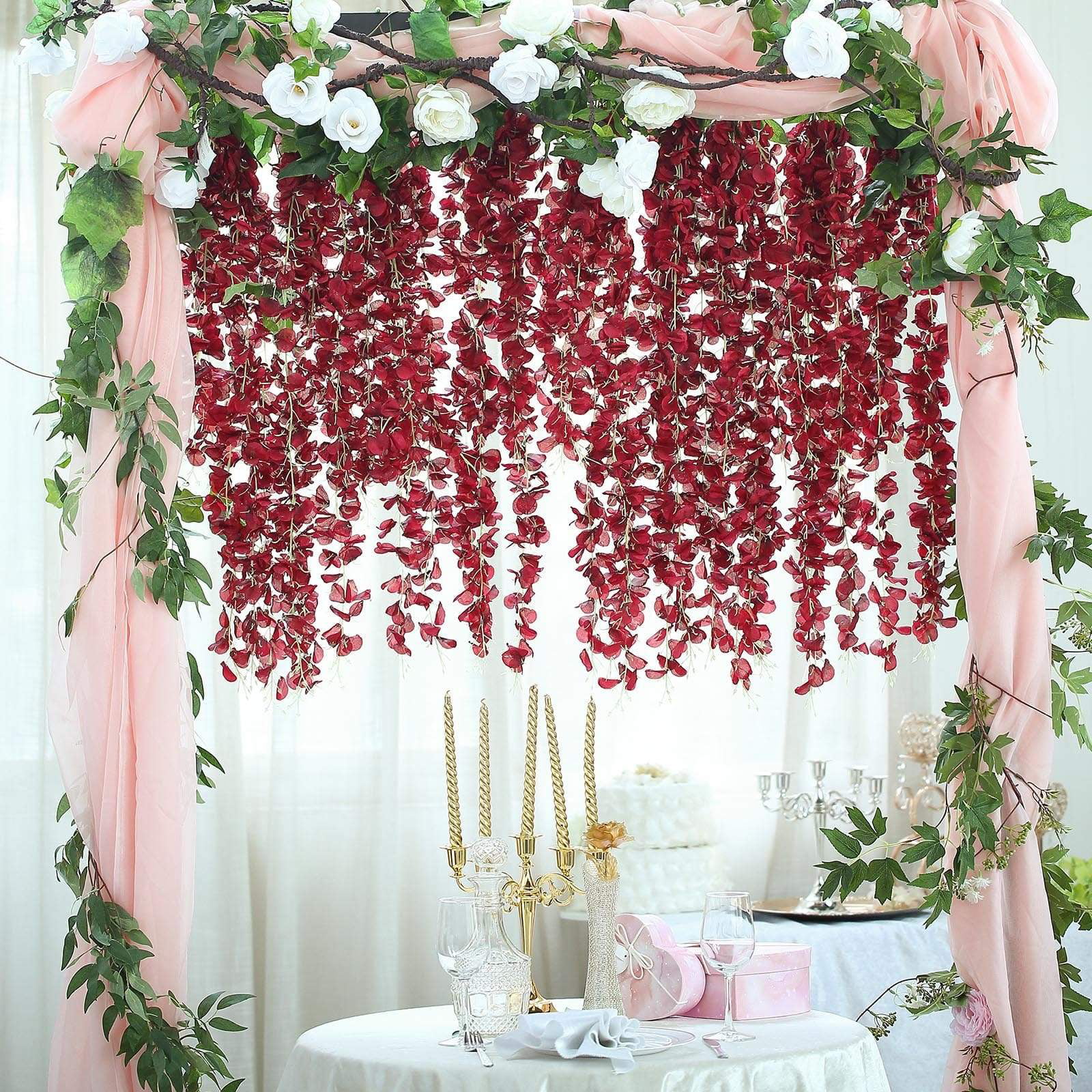60pcs Acrylic Crystal Garland Hanging Wedding Party Table Decoration Centerpiece 