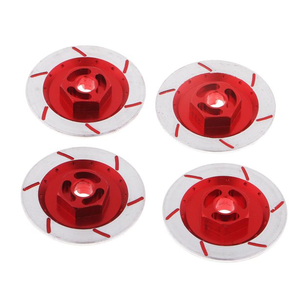 Disco de Freno de Llanta de Rueda Baoblaze Aleación de Aluminio 4 Piezas Rojo