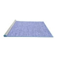 thumbnail image 2 of Ahgly Company Machine Washable Indoor Round Abstract Blue Contemporary Area Rugs, 3' Round, 2 of 4