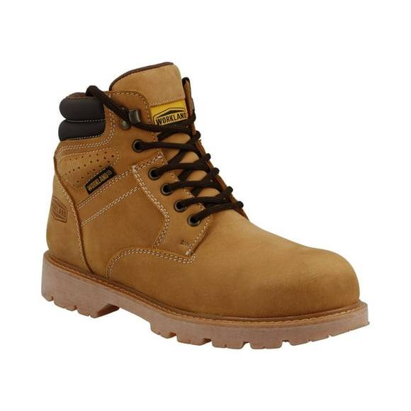 Botas Work Land Hombre Piel Resistente Suela Anti Derrapante Amarillo Talla 28.5