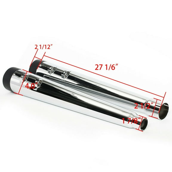 4" Megaphone Slip On Mufflers Exhaust for Harley Touring Road Street Glide FLHX 17-21