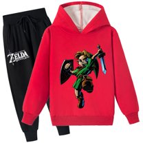 The Legend of Zelda Casual Hoodie Pullover Winter Brushed Sweatshirt for Boys Girls Hooded Sweatpants Outfits Sets