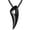 Black, variant on Stainless Steel Wolf Teeth Necklace For Men and Women, Black/Gold/Silver Tone, Punk Rock Necklace, 55.88-60.96CM, Adjustable