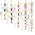 thumbnail image 6 of Mightlink Bird Gnawing Toy Colorful Beads Crisp Bell Relieve Boredom Bite Resistant Aid Digestion Parrot Toy for Pet Cage, 6 of 7