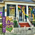 thumbnail image 3 of Sm:)e Heart Fleur-de-Lis 12 x 18 Inch Mardi Gras Welcome Garden Flag Double Sided, 3 of 6