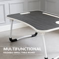 thumbnail image 5 of Foldable Lap Desk, 23.6 Inch Portable Bed Tray Table for Working, Reading, Writing and Eating, Anti-Slip Table for Bed, Sofa, Couch and Floor, Black, 5 of 7