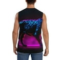 thumbnail image 4 of Salouo Futuristic Purple Panther A、 Pattern Men's Sleeveless T Shirts,Men's Regular-Fit Tank Top Sports Shirt for Men Sleeveless Tank Shirt -3X-Large, 4 of 6