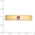 thumbnail image 3 of 14K Yellow Gold Epoxy Enameled Medical Id Ctr Plate # 819 (38.5 X 8) Made In United States xm652, 3 of 5