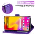 thumbnail image 6 of Asuwish Compatible with TCL 30 XL T701DL Wallet Phone Case and Tempered Glass Screen Protector Flip Credit Card Holder Stand Bling Glitter Cell Cover for 30XL 2022 4G 5G T671G Women Men Purple, 6 of 8