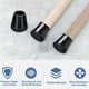 thumbnail image 5 of Casquillos negros sólidos, cubiertas para pies de muebles, fieltro termoplástico de elastómero de silicona antideslizante, puntas para patas de muebles con reducción de ruido para pisos de madera (16, 5 of 8
