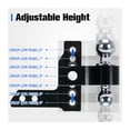 thumbnail image 4 of Adjustable Trailer Hitch 2" Receiver 6" Drop/Rise Drop Hitch 12500 LBS Ball Mount 2" 2-5/16" Dual Towing Ball Double Locks ,Weatherproof Double Locking Hitch Pin, 4 of 6